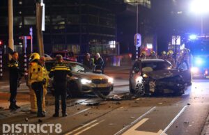 Inzittende bekneld en gewond na ongeval Prinses Beatrixlaan Den Haag