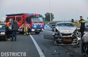 Meerdere gewonden na aanrijding door overstekende pijltjes A4 Den Hoorn
