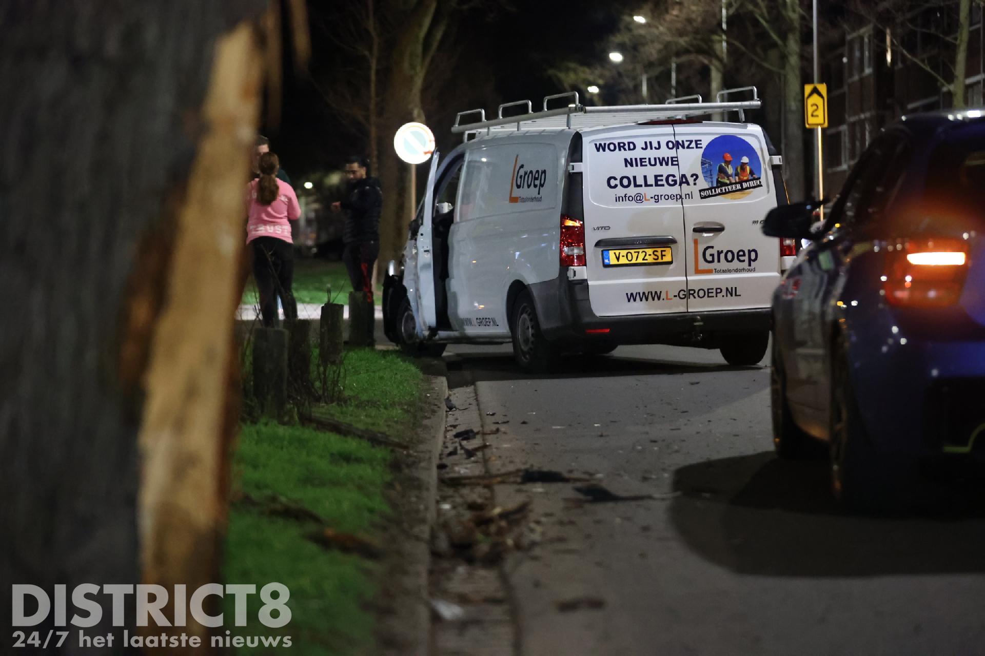 Bestuurder aangehouden na eenzijdige aanrijding op Thorbeckelaan Den Haag