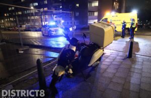 Bezorger op scooter gewond na windvlaag door Storm Jocelyn Troelstrakade Den Haag
