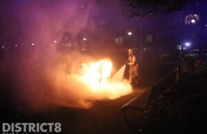 Scooter in brand Purmerendstraat Den Haag