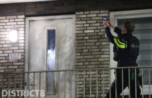 Flatwoning beschadigd door explosie Haveltestraat Den Haag