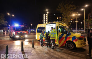 Man uit water gered door hulpdiensten Veenendaalkade Den Haag