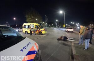 Dronken scooterrijder komt hard ten val Duindorpdam Den Haag