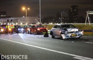 Verbindingsweg richting A4 volledig afgesloten na ongeval tussen drie voertuigen A12 Li 6,9