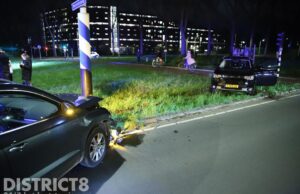 Flinke schade en gewonde na aanrijding tussen twee voertuigen Westlandseweg Delft