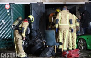 Brand in garagebox na laswerkzaamheden Generaal Berenschotlaan Rijswijk