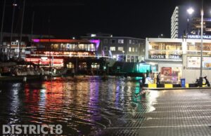 Storm Pia zorgt voor hoogwater op Scheveningen Dr Lelykade Den Haag