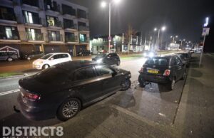 Meerdere auto’s beschadigd na éénzijdig ongeval Waldorpstraat Den Haag