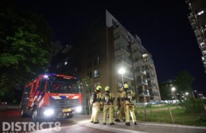 Forse schade na brand op balkon President Kennedylaan Den Haag