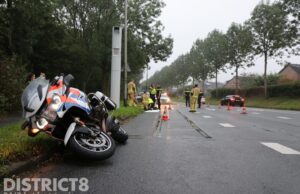 Motoragent raakt gewond bij eenzijdig ongeval Zwaardslootseweg Zoetermeer