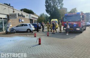 Scooter in brand bij tankstation Van Aalstlaan Zoetermeer