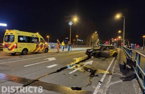 Gewonde bij flink eenzijdig ongeval Brasserskade Delft