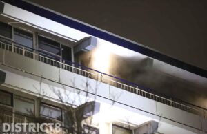 Flinke rookontwikkeling bij brand in flatwoning Herman Gorterhof Delft