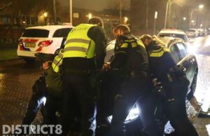 Man verzet zich hevig bij aanhouding Madurolaan Den Haag