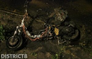 Scooter vliegt al rijdend in brand Bezuidenhoutseweg Den Haag