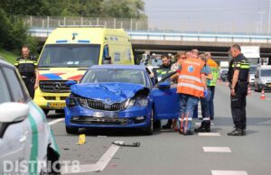 File door kop-staart aanrijding A4 Rijswijk