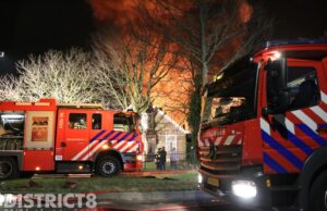 Zeer grote brand in Paintballhal Leidsestraat (N208) Hillegom
