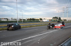 Lichtgewonden na zwaar ongeval A4 Den Hoorn