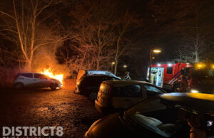 Geparkeerde auto in brand Bieslandsepad Delft