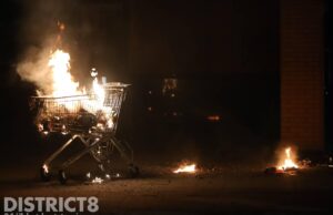 Winkelwagen in brand gestoken Doctor H. Colijnlaan Rijswijk