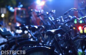 Fietszadels in brand gestoken Hugo de Grootstraat Delft