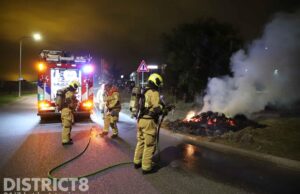 Flinke rookontwikkeling trekt over industrieterrein door buitenbrand ‘s-Gravenzandseweg Wateringen