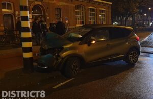 Veel schade na ongeval Vaillantplein Den Haag
