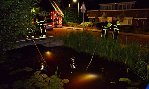 1 juli Brandweer rukt uit voor lampje in het water Vlamingstraat Zoetermeer
