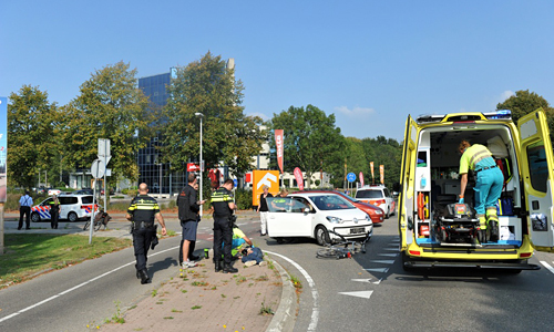 18 september Fietser gewond na aanrijding Kanaalweg Leiden