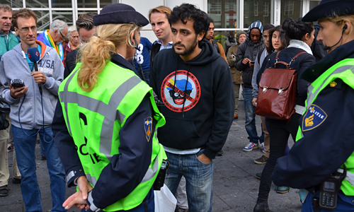 19 augustus Aanhoudingen bij demonstratie Den Haag