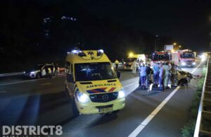 Groot ongeval tussen twee voertuigen A4 Rijswijk