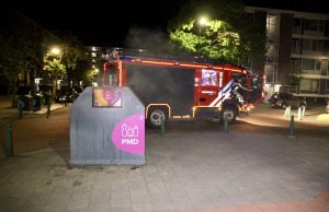 Containerbrand aan de Wethouder Hillenaarsplantsoen Rijswijk