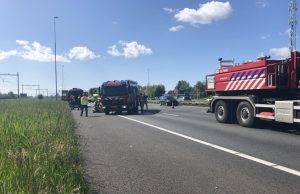 Brandweer rukt uit voor brand in vrachtwagen A12 Zoetermeer
