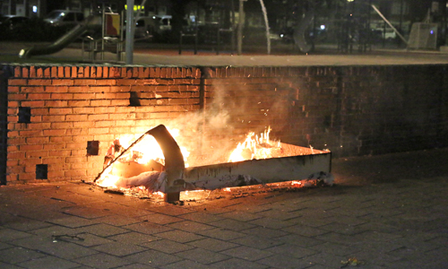 22 september Bankstel in de vlammen na brandstichting Kaapseplein Den Haag