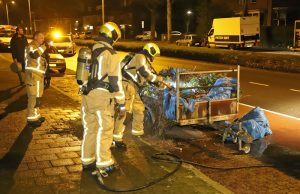 Opnieuw brand in Voorburg, inhoud aanhanger in brand Parkweg Voorburg