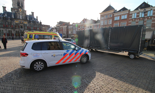 8 juni Traumahelikopter opnieuw ingezet in Delft, Markt Delft