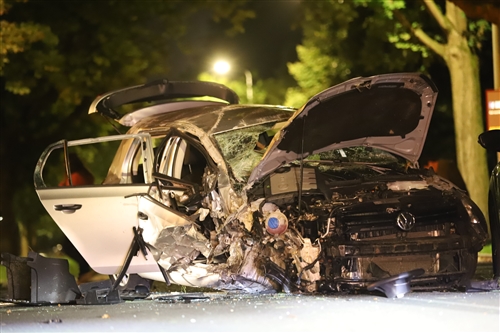 9 september Enorme ravage bij eenzijdig ongeval Bezuidenhoutseweg Den Haag