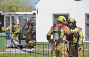 Forse brand op zolderetage van woning Oudeweg Nootdorp