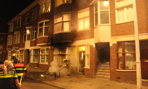 1 juni Scootmobiel brand volledig uit Monstersestraat Den Haag