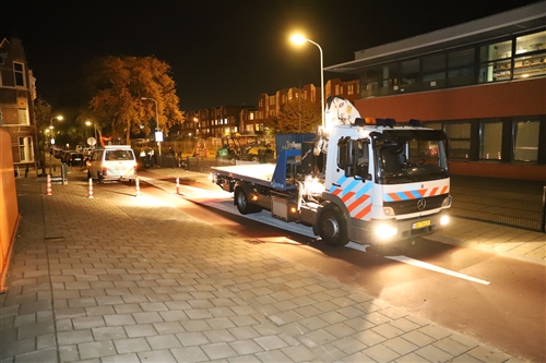 10 oktober Graafmachine in brand gestoken Teniersplantsoen Den Haag
