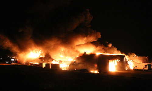 27 augustus Zeer grote brand Hooipolderweg Den Hoorn
