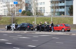 Flinke schade door ongeval tussen vier voertuigen N14 Leidschendam