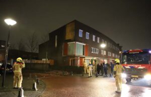 Gevel van woning gedeeltelijk ingestort Vilniusstraat Den Haag