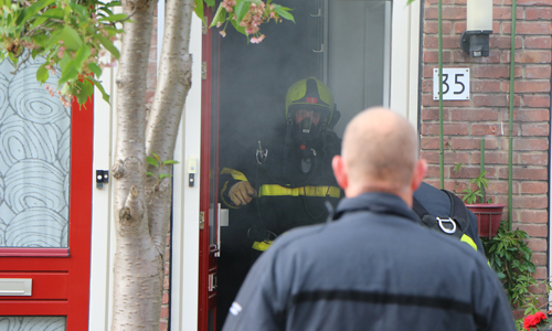 15 mei Brandweer rukt uit voor vergeten pannetje Geertruyt van Oostenstraat Delft