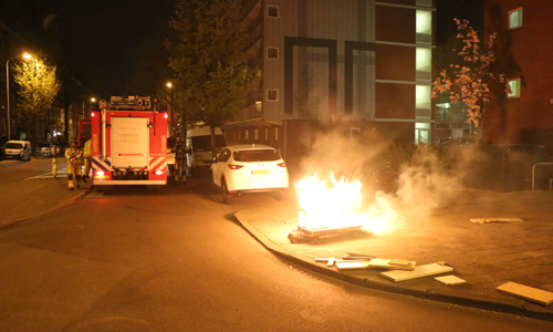 24 april Brandweer blust buitenbrand aan de Medemblikstraat in Den Haag