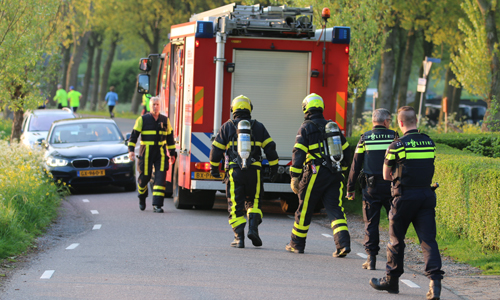 3 mei Groot alarm voor brand in schoorsteen van woning met rieten dak Noordeindseweg Delfgauw