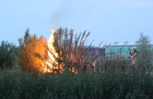 Melding scheepvaartbrand blijkt flinke buitenbrand Vlotwateringpad Monster