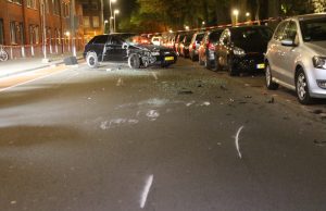Dronken automobilist veroorzaakt flinke schade bij ongeval Parrallelweg Den Haag