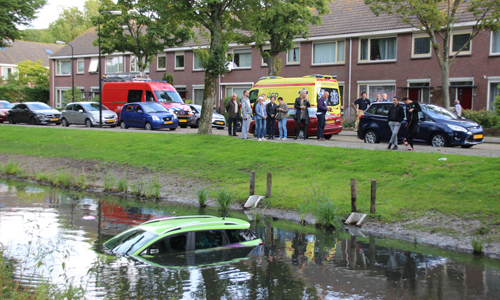 20 september Auto raakt te water, bestuurder gewond Johanna Westerdijkstraat Rijswijk